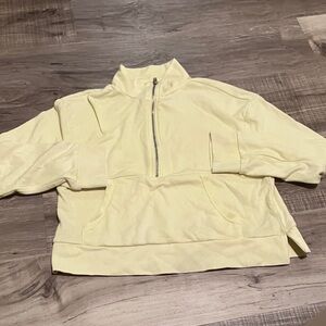 Art Class Light Yellow Cropped Sweater